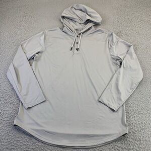 BYLT The Circuit Lightweight Hoodie Mens Large Drawstring Gray Workout Train Gym